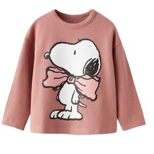 Peanuts Pink Long Sleeve Snoopy Shirt